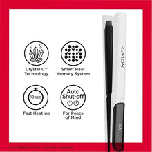 Load image into Gallery viewer, REVLON Crystal C + Ceramic Digital Hair Flat Iron | Long-Lasting Shine and Less Frizz, (1 in)