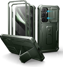 Load image into Gallery viewer, Dexnor for Samsung Galaxy S25 Plus Case with Built-in Slide Camera Cover & Screen Protector & Kickstand,Heavy-Duty Shockproof Rugged Case Full-Body Bumper Cover for Galaxy S25 Plus(2025),Army Green