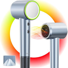 Load image into Gallery viewer, High Speed Ionic Hair Dryer, Travel Hair Blow Dryer for Fast Drying, Lightweight Portable Hairdryer for Women & Men with Nozzle, 4 Temps & 2 Speeds (Blue)