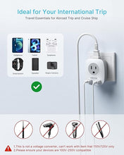 Load image into Gallery viewer, US to Japan Plug Adapter, VINTAR 2 Prong to 3 Prong Outlet Adapter with 2 AC Outlets and 2 USB Ports, Japan Travel Power Adapter for USA to Japanese China Canada Philippines, Type A