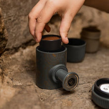 Load image into Gallery viewer, WACACO Nanopresso Portable Espresso Maker Bundled with Protective Case, 18 Bar Pressure, Portable Travel Coffee Maker, Manually Operated?Dark Soul Grey