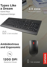 Load image into Gallery viewer, Lenovo 510 Wireless Keyboard & Mouse Combo, 2.4 GHz Nano USB Receiver, Full Size, Island Key Design, Left or Right Hand, 1200 DPI Optical Mouse, GX30N81775, Black
