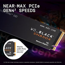 Load image into Gallery viewer, WD_BLACK 1TB SN850X NVMe Internal Gaming SSD Solid State Drive - Gen4 PCIe, M.2 2280, Up to 7,300 MB/s - WDS100T2X0E