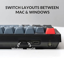 Load image into Gallery viewer, Keychron V6 Wired Custom Mechanical Keyboard, Full-Size QMK/VIA Programmable Macro with Hot-swappable Keychron K Pro Red Switch Compatible with Mac Windows Linux (Frosted Black-Translucent)