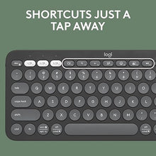 Load image into Gallery viewer, Logitech Pebble Keys 2 K380s, Multi-Device Bluetooth Wireless Keyboard with Customizable Shortcuts, Slim and Portable, Easy-Switch for Windows, macOS, iPadOS, Android, Chrome OS - Tonal Graphite