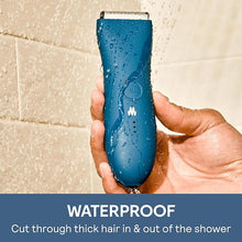 Load image into Gallery viewer, MERIDIAN Trimmer Plus Body Hair Manscaping Trimmer, Adjustable Guard, USB C Charging, Flash Light, Travel Lock, Charging Dock, Bikini Trimmer, Mens Body Hair Trimmer - Ocean