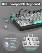 Load image into Gallery viewer, MageGee SKY98 Mechanical Gaming Keyboard, 96% Gasket Hot Swappable Wired Custom Creamy Keyboard with 5-Layer Sound Dampening, RGB Backlit, NKRO for Win/Mac (Dark Elf, Blue Whale Switch)