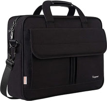 Load image into Gallery viewer, Taygeer Laptop Bag 15.6 Inch, Business Briefcase Gifts for Men Women, Water Resistant Messenger Shoulder Bag with Strap, Premium Office Bag, Carry On Laptop Case for Notebook/Computer/Laptop, Black