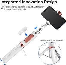 Load image into Gallery viewer, CellphoneTripod with Remote, Aluminum Alloy Selfie Stick Tripod, Best Foldable Mini Extendable Tripod Stand 270° Rotation Compatible with iPhone/Android Travel Essentials