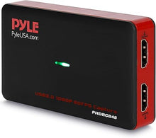 Load image into Gallery viewer, Pyle Video Game Capture Card Device with Video Recorder, HDMI Output, Full HD 1080P Live Streaming, USB, SD, PC, DVD - PHDRCB48.6