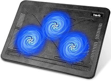 Load image into Gallery viewer, havit HV-F2056 15.6"-17" Laptop Cooler Cooling Pad - Slim Portable USB Powered (3 Fans), Black/Blue