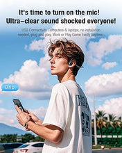 Load image into Gallery viewer, Wired headphones USB C,Open Ear Headphones with Mic Wired Air Conduction Wired Headphones with Premium Sound 0.88Oz Ultra-Light Type C Headset Call Noise Reduction Perfect for Cellphone,Laptop-Black
