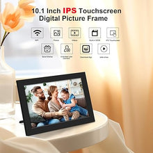 Load image into Gallery viewer, Bgift 10.1 Inch WiFi Digital Picture Frame, Digital Photo Frame with 32GB Storage and SD Card Slot, IPS HD Touch Screen Share Photos and Videos Remotely via APP - Ideal for Family and Friends