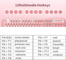Load image into Gallery viewer, FOPETT Keyboard and Mouse Sets Wireless, Reliable 2.4 GHz Connectivity for PC,Laptop,Smart TV and More (Pink)
