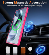 Load image into Gallery viewer, FNTCASE for Samsung Galaxy S25-Ultra Case: Magnetic Translucent Matte Shockproof Slim Cell Phone Cover - Military Grade Drop Proof Hard Back Anti-Fingerprint Protective Phonecase (6.9 inch/Hot Pink)