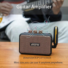 Load image into Gallery viewer, Electric Guitar Amp 5W Portable Rechargeable Battery Powered Practice Guitar Combo Amplifier Speaker with Headphone Aux Jack