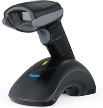 Load image into Gallery viewer, TEEMI 1D 2D Bluetooth Barcode Scanner with USB Cradle Data Receiver Charge Station, Wireless QR Code Reader Automatic Omnidirectional Screen Scanning Driver's License, Digital Coupon, Postal and OCR