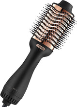 Load image into Gallery viewer, TYMO Hair Dryer Brush Blow Dryer Brush in One, 4 in 1 Ionic Hair Dryer and Styler Volumizer with Oval Titanium Barrel, Hot Air Straightener Brush for Smooth Frizz-Free Blowout, Gold
