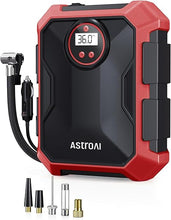 Load image into Gallery viewer, AstroAI Portable Air Compressor and Tire Inflator - 12V DC Auto Accessory with LED Light and Digital Display - 100PSI for Car, Bicycle and Other Tires