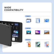Load image into Gallery viewer, Bluetooth Keyboard, XVX WK60 Foldable Keyboard, Portable Keyboard, Travel Keyboard Compatible with Windows iOS Android, for iPhone and Tablet