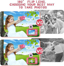 Load image into Gallery viewer, Kid Camera,Camera for Kid,2.4in IPS Screen Digital Camera,180°Flip Len Student Camera,Children Selfie Camera with Playback Game,Christmas/Birthday Gift for 4 5 6 7 8 9 10 11 Year Old Girl Boy