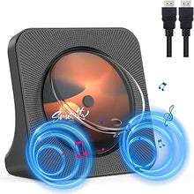 Load image into Gallery viewer, CD Player DVD Player for TV All Region Free Desktop DVD/CD Player for Home with Bluetooth Speakers Display Alarm Clock FM Radio with CD Player USB Card Playback