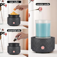 Load image into Gallery viewer, MOCOSA Wax Melt Warmer for Scented Wax,3-in-1Ceramic Wax Warmer Fragrances Candle Oils, Home Fragrance Wax Burner,Electric Candle Warmer as Gift for Mom Women(Black)