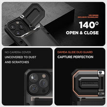 Load image into Gallery viewer, VRS DESIGN Damda Glide DuoGuard for iPhone 16 Pro Max Phone Case (2024), Premium Sturdy Fully Covered Camera Lens Protection Cover Card Holder Wallet Case (Metallic Green)