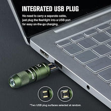 Load image into Gallery viewer, OLIGHT IMINI 2 EDC Rechargeable Keychain Flashlight, 50 Lumens Compact and Portable Mini Light, Tiny LED Keyring Lights with Built-in Battery Ideal for Everyday Carry and Emergencies (OD Green)