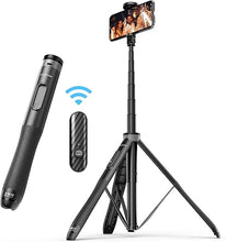 Load image into Gallery viewer, ATUMTEK 51" Selfie Stick Tripod, All in One Extendable Phone Tripod Stand with Bluetooth Remote 360° Rotation for iPhone and Android Phone Selfies, Video Recording, Vlogging, Live Streaming, Black