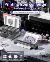 Load image into Gallery viewer, Phomemo TP88 Tattoo Transfer Stencil Printer- Thermal Tattoo Printer with 10pcs Transfer Paper, Bluetooth Tattoo Machine for Tattoo Artists, Compatible with Smartphone & PC