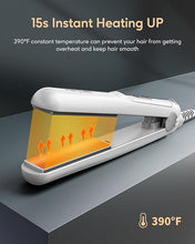 Load image into Gallery viewer, Wavytalk 0.7 Inch Ceramic Mini Hair Straightener - Small Flat Irons for Short Hair, Curls Bangs, Travel Friendly (White)