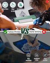 Load image into Gallery viewer, Phomemo Bluetooth Tattoo Stencil Printer, Inkless Tattoo Printer Machine with 10 Pcs Tattoo Transfer Paper & 1 Storage Case, Compatible for Phone, Tablet ? PC, Gift for Tattoo Artisits, Frost Green