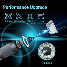 Load image into Gallery viewer, Ninyoon 4K WiFi Microscope for iPhone Android PC, 50-1000X USB Digital Microscope Wireless Super HD Endoscope Camera Compatible with All Cellphones iPad Android Tablet Windows Mac Chrome Linux