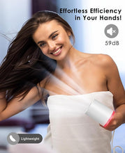 Load image into Gallery viewer, Diffuser Hair Dryer, High Speed Fast Drying Hair Dryers, Negative Ionic Professional Blow Dryer with 110000 RPM Brushless Motor, Lightweight Low Noise Thermo-Control Hairdryer, Travel with Nozzle