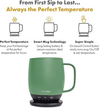 Load image into Gallery viewer, Nextmug - Temperature-Controlled, Self-Heating Coffee Mug (Sage - 14 oz.)