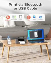 Load image into Gallery viewer, Bluetooth Thermal Shipping Label Printer - Wireless 4x6 Label Printer for Small Business & Shipping Packages, Widely Used for Amazon, Ebay, Shopify, Etsy, Compatible with iOS, Android, Mac, Windows