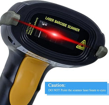 Load image into Gallery viewer, WoneNice USB Laser Barcode Scanner Wired Handheld Bar Code Scanner Reader Black