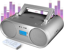 Load image into Gallery viewer, KLIM Boombox B4 CD Player Portable Audio System + AM/FM Radio with CD Player, MP3, Bluetooth, AUX,USB + Wired & Wireless Mode Rechargeable Battery + Remote Control, Autosleep, Digital EQ + New