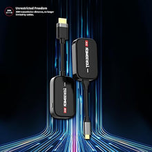 Load image into Gallery viewer, Wireless HDMI Transmitter and Receiver, HDMI Wireless Extender for Streaming Video/Audio to TV/Monitor/Projector from PC/Camera/Laptop, AirLink Wireless Dongle, HDMI to HDMI Display Adapter