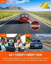 Load image into Gallery viewer, Vantrue N4 Pro 3 Channel 4K WiFi Dash Cam, STARVIS 2 IMX678 x PlatePix™ x HDR Night Vision, 4K+1080P+1080P Front Inside and Rear Car Camera, Voice Control, GPS, 24H Parking Mode, Support 512GB Max