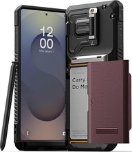 Load image into Gallery viewer, VRS DESIGN Damda Glide DuoGuard for Galaxy S25 Ultra Case (2025), Premium Sturdy Fully Covered Camera Lens Protection Cover Card Holder Wallet Case (Metallic Red)