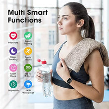 Load image into Gallery viewer, Fitness Tracker Watch with Heart Rate Monitor, Large Screen Activity Tracker with Pedometer, Sleep Monitor, Calories & Step Counter, 5ATM Waterproof Smart Watch for Women Men Fitness Watch for Sports