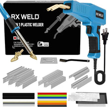 Load image into Gallery viewer, RX WELD Plastic Welder, 2 in 1 Plastic Welding Kit, 1000pcs Hot Stapler Plastic Repair Kit For Car Bumper Cracks, Kayaks, Plastic Toys (Blue)