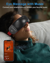 Load image into Gallery viewer, Eye Massager with Heat-Eye Massager for Migraines Relief-Foldable Eye Mask Massager with Music-Smart Goggles Relax Eye Strain-Reduce Eye Bags-Improve Sleep-Gifts for Women,Wife,Men,Parent