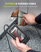 Load image into Gallery viewer, Borescope Inspection Camera with Light, Industrial Endoscope Camera with 4.3” HD Screen, Waterproof Digital Snake Camera, 16.4FT Semi-Rigid Cable Bore Scope for Home Pipe, Engine, Inside Wall, Duct