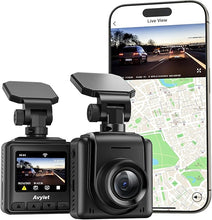 Load image into Gallery viewer, Dash Cam WiFi 2K, Car Camera with APP, Front Dash Camera for Cars, Mini Dashcams with WDR Night Vision, 24 Hours Parking Monitor, Loop Recording, G-Sensor