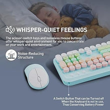 Load image into Gallery viewer, FOPETT 2.4GHz Wireless Keyboard and Mouse Set with Switch Button - Full-Size Keyboard - Compatible for Windows/Laptop/PC/Notebook/Smart TV and More - Green