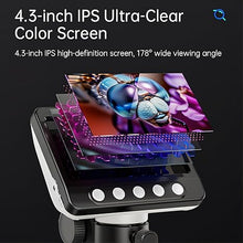 Load image into Gallery viewer, Digital Microscope, 4.3" LCD USB Coin Microscope, 1000X 1080P Error Coin Magnifier with 8 Adjustable LED Lights, PC View, Compatible with Windows for Adults Kids