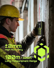 Load image into Gallery viewer, Laser Measure, LASGOO 100m/328ft Laser Measurement Tool, Laser Distance Meter with Angle Sensor, Ft/in/M Units, LCD Backlit Display, Length/Area/Volume/Pythagorean Mode, Battery Included
